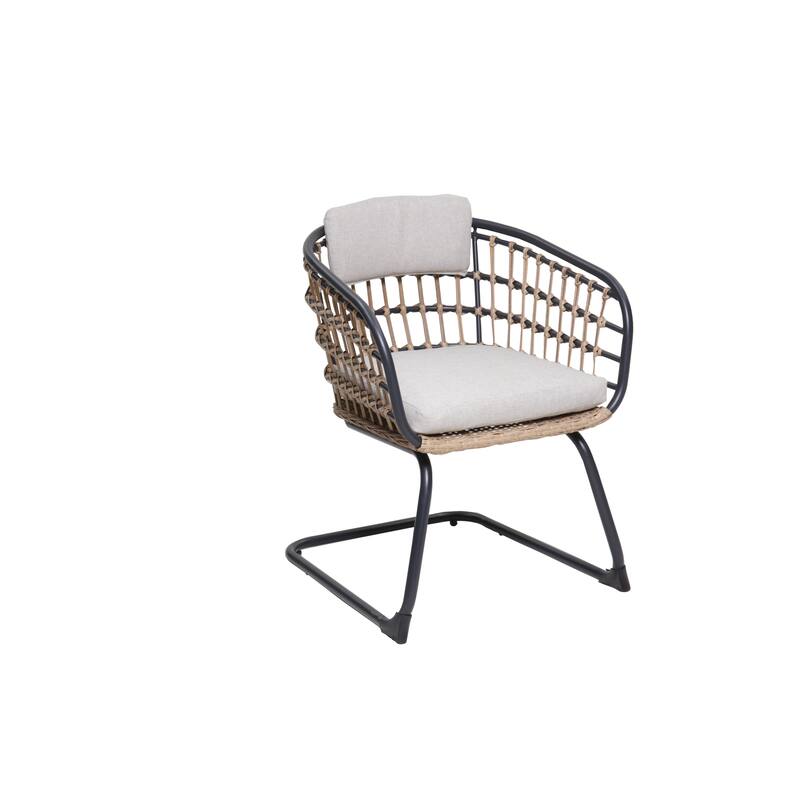 Wicker Dining Chair-Set Of 2 For Patio, Balcony, Or Garden Space