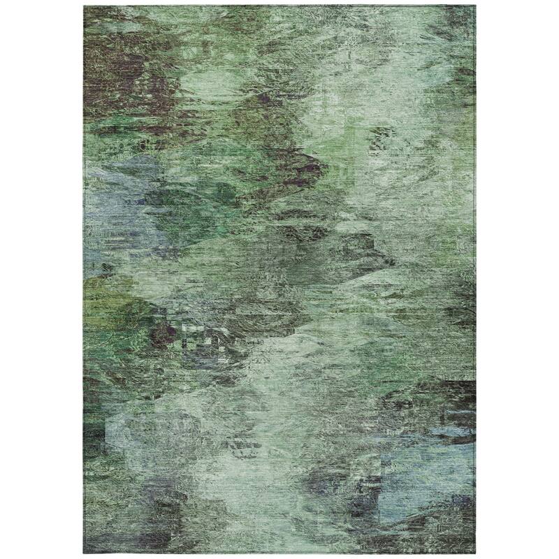 HomeRoots Abstract Transitional Rectangle Outdoor Rug
