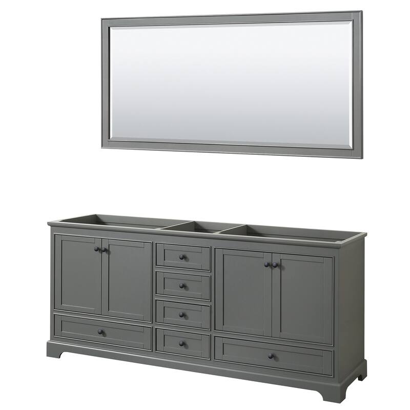 Wyndham Collection Deborah 79" Free Standing Double Wood Vanity