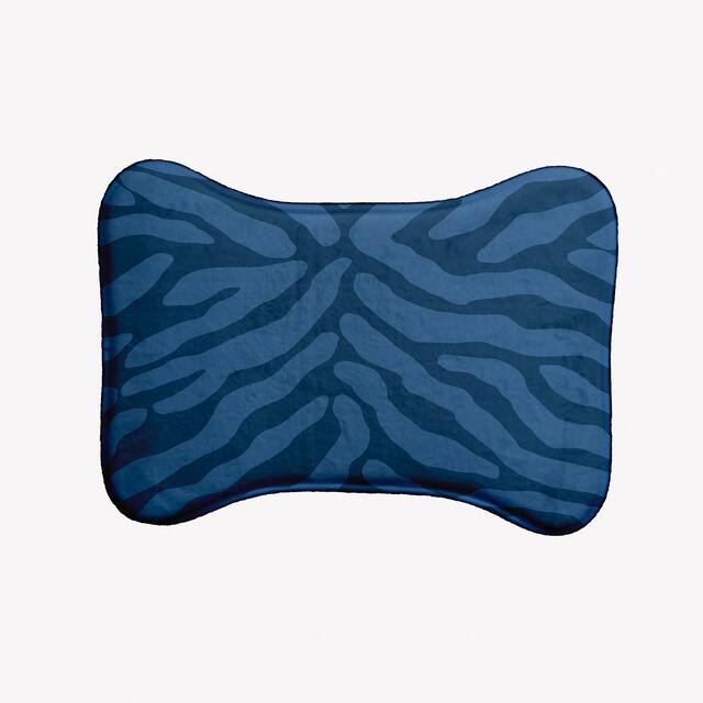 Animal Stripe Pet Feeding Mat for Dogs and Cats - Navy - 19" x 14"-Bone