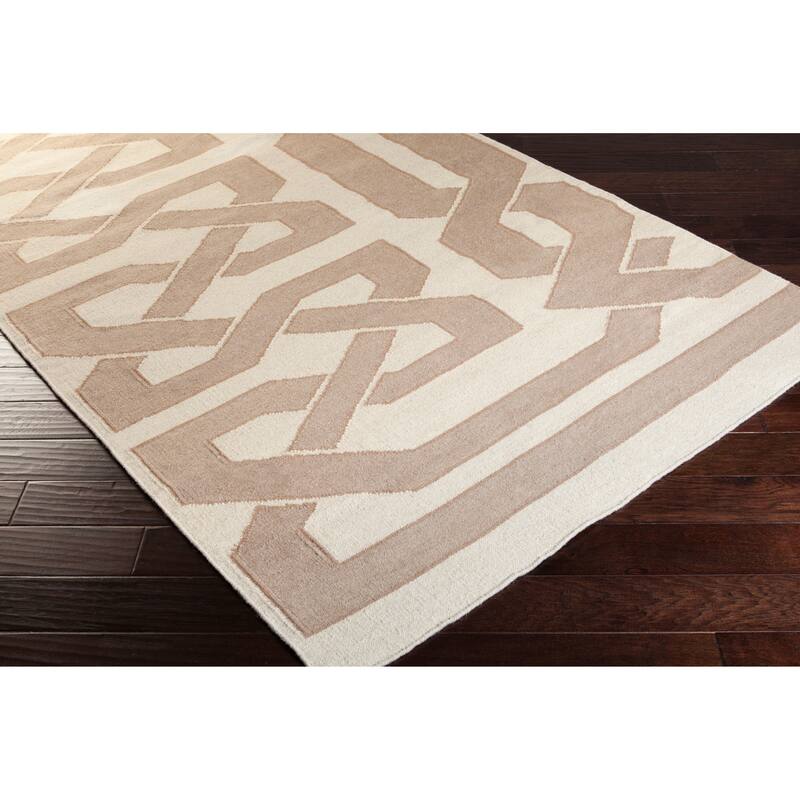 Flatweave Hand-woven Ilkeston Reversible Wool Area Rug