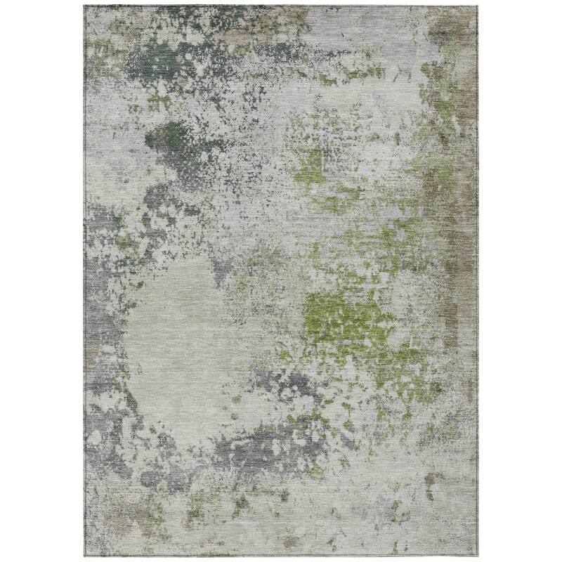 HomeRoots Abstract Transitional Rectangle Outdoor Rug