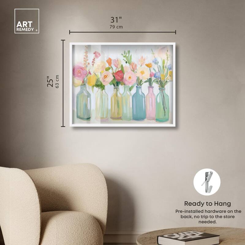 Bottled Blooms Shadowbox by Art Remedy