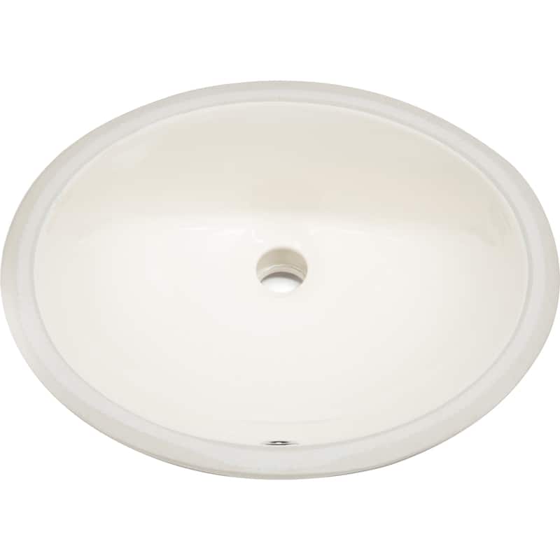 American Imaginations 19.75in. W Oval Undermount Sink Set In Biscuit