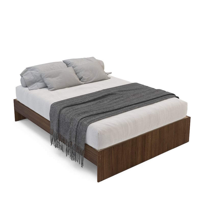 Polifurniture Madison Platform Bed with Bookcase Headboard