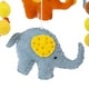 preview thumbnail 5 of 4, Handmade Blue and Orange Elephant Felt Nursery Mobile