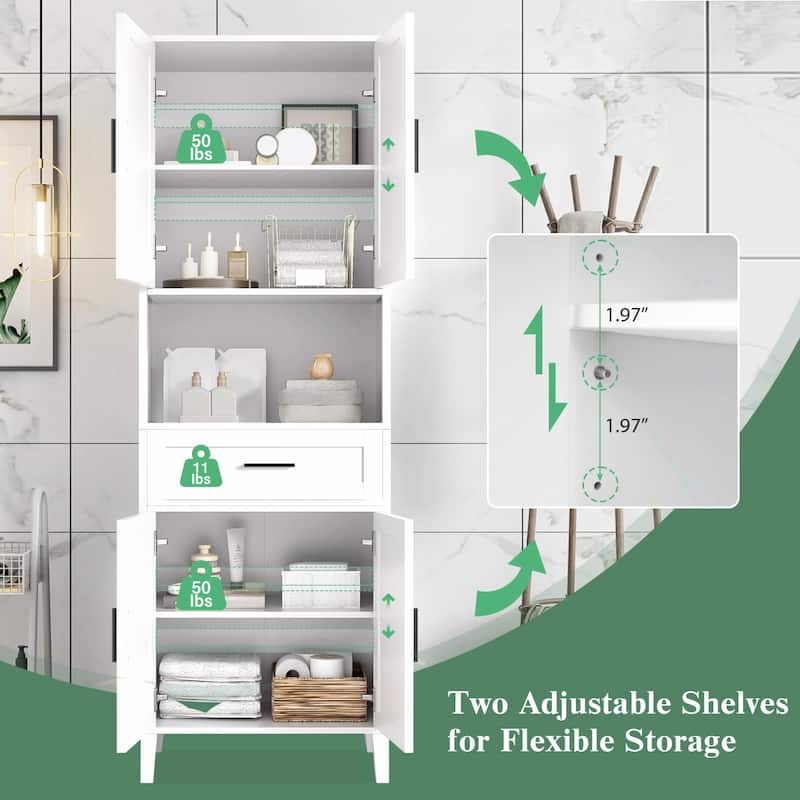 70.9" High Freestanding Tall Bathroom Cabinet