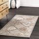 preview thumbnail 1 of 7, Nuloom Becca Traditional Tiled Area Rug 2' 6" x 12' - Taupe