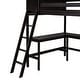 preview thumbnail 34 of 55, Multifunctional Full Size Wooden Loft Bed with Shelves & Desk