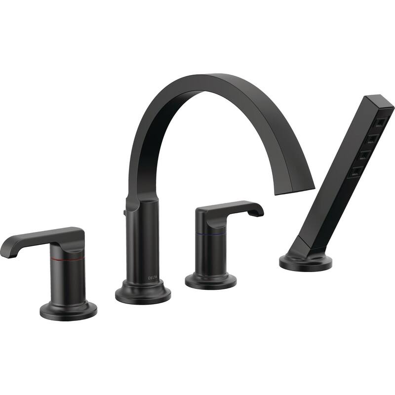 Delta T4788-LHP Tetra Deck Mounted Roman Tub Filler with Built-In