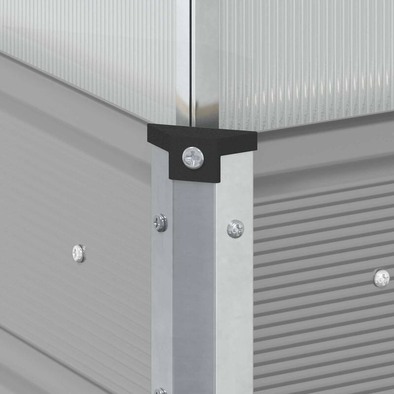 vidaXL Planter 39.37 x 39.37 x 30.31 in Galvanised Steel - 39.37 x 39.37 x 30.31