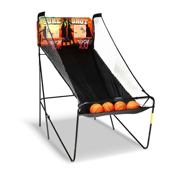 Hathaway Sure Shot 81-in Dual Basketball Arcade Game with LED