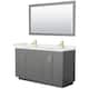 Option Dark Gray / White Quartz Top / Brushed Gold