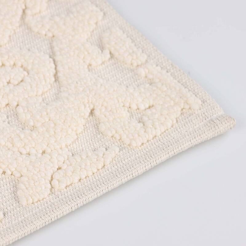 Superior Venere Floral Scroll Washable Bath Rug, Set of 2