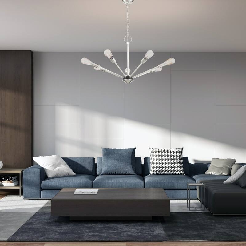 Livex Lighting 7-light Brushed Nickel Chandelier, 45837-91 - 27.625 Dia x 19.25" H