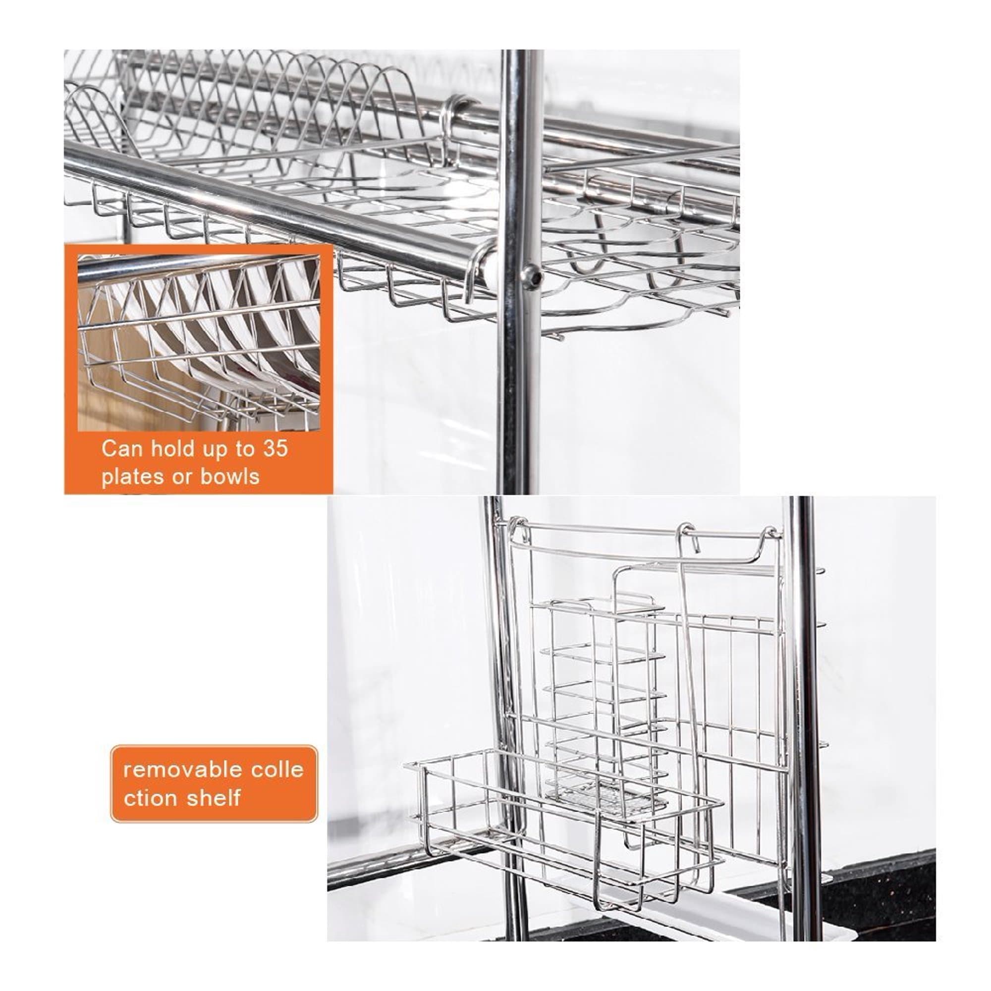 Stainless Steel Single Layer,Kitchen Bowl Rack Dish Rack Shelf - Bed Bath &  Beyond - 32893768