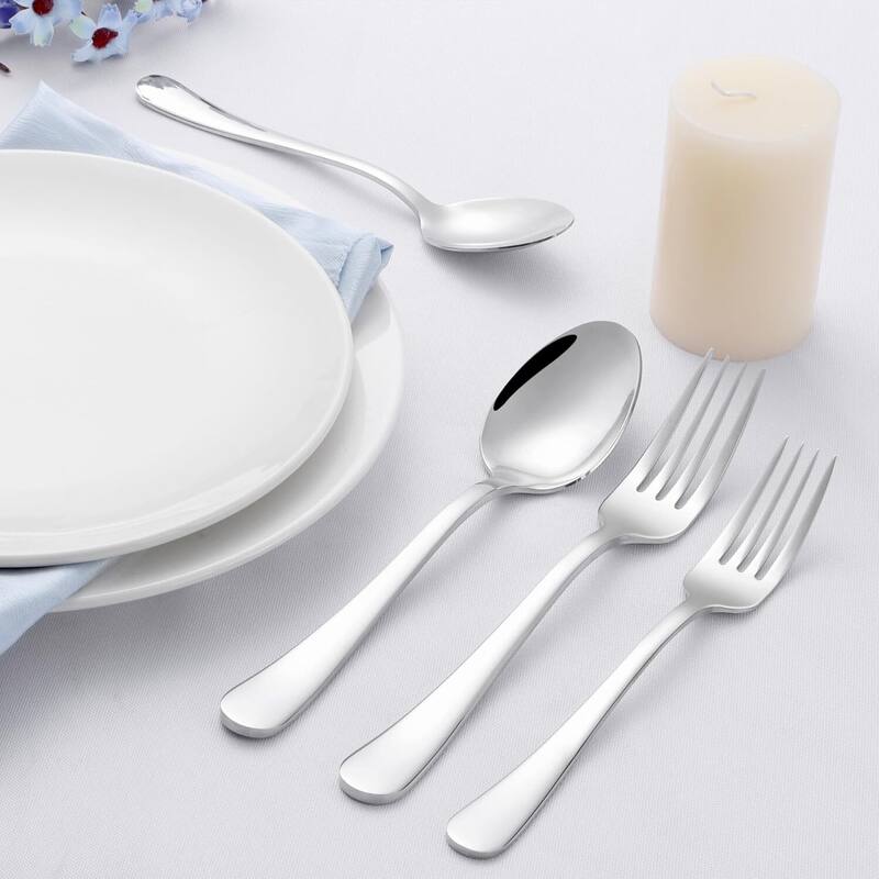 Heavy Duty Silverware 5 Piece Stainless Steel Flatware Cutlery Set