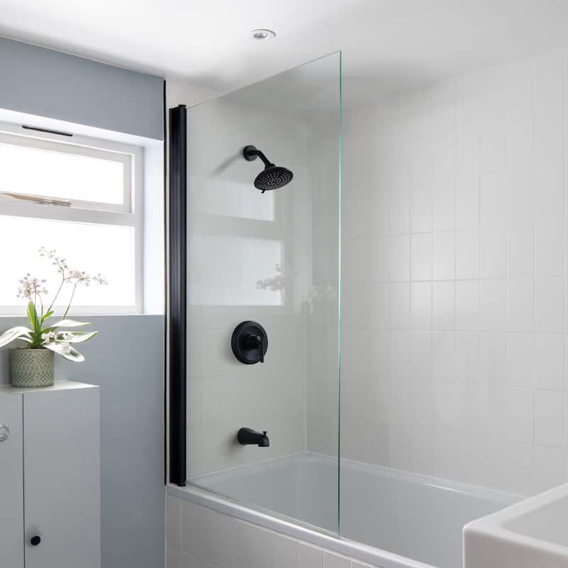 WOWOW Single-Handle 5-Spary Round Shower Faucet with Tub Spout