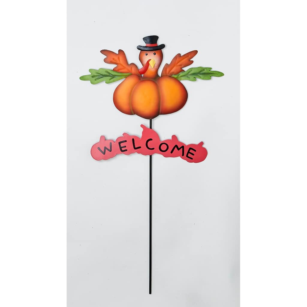 12" Metal Turkey on Stake, Set of 6