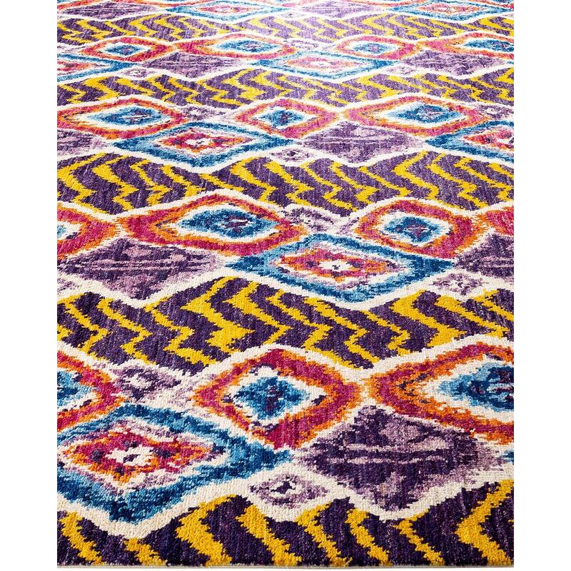 Contemporary Overdyed Wool Hand Knotted Area Rug - 7' 10" x 10' 4"