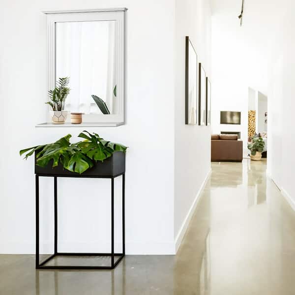 Shop Gymax Bathroom Wall Mirror W Shelf Square Vanity Makeup