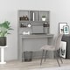 preview thumbnail 1 of 21, vidaXL Desk Engineered wood 40.2 x 17.7 x 58.3 in Desk Grey