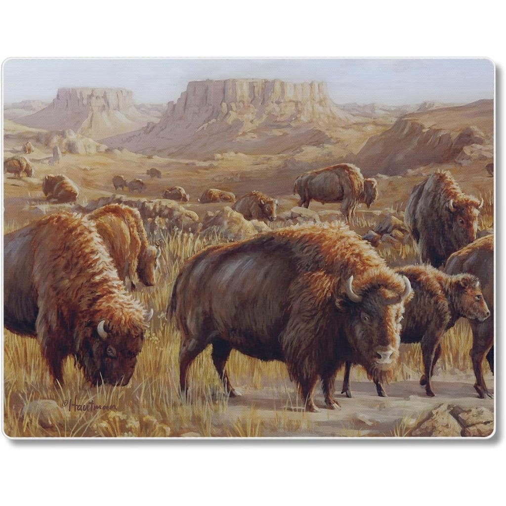 Buffalo Herd 3mm Heat Tolerant Tempered Glass Cutting Board 10” x 8” Manufactured in the USA Dishwasher Safe