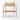 Haggen Light Brown Oak Wood w/ Cream Fabric Accent Chair - 27.6L x 26.8W x 28.4H