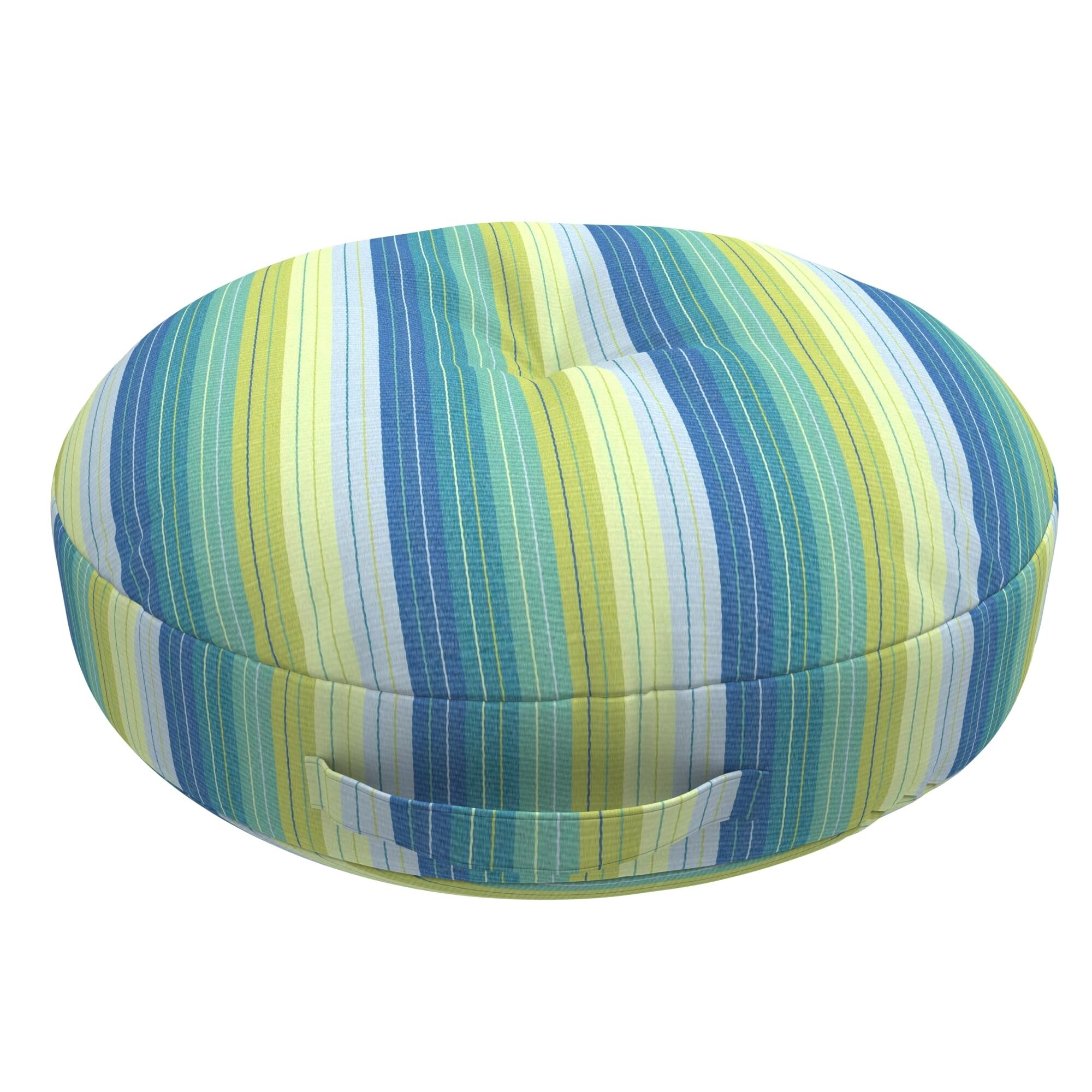 Covers&All Sunbrella Round Seat Cushion with Handle, Plush Outdoor Pillows and Chair Cushions for Home or Patio