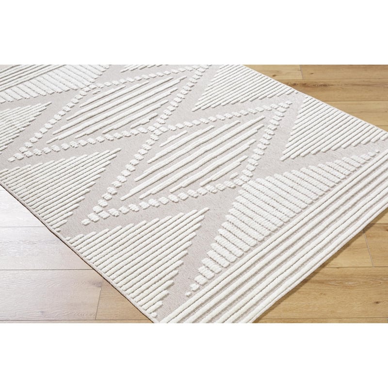 Livabliss Bohemian & Eclectic Lyna Diamond Washable Area Rug