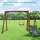 preview thumbnail 2 of 5, Wood Swing Set w/Slide,Wood Swing Set for Backyard, 2 in 1 Swing Set
