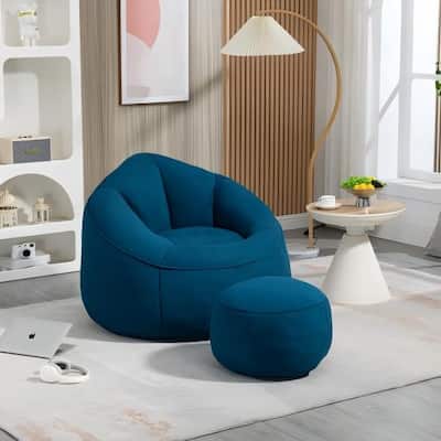 Bean Bag Chair with Ottoman for Living Room
