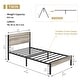 preview thumbnail 15 of 28, VECELO Twin Size Kids Bed Frames Set with Headboard and Footboard 2-Pack Wooden Rail Headboard Kids Bed