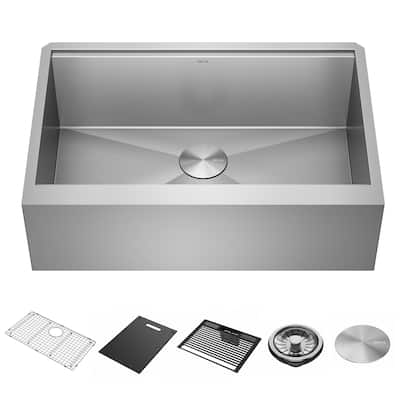 Delta 95C9031-33S Rivet 33” Workstation Farmhouse Apron Front Kitchen