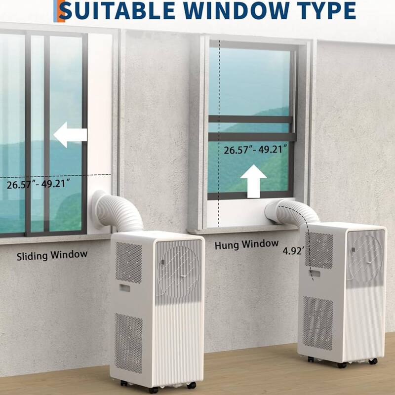 12000 Btus Drainage-free Portable Air Conditioner for Indoor Rooms - N/A