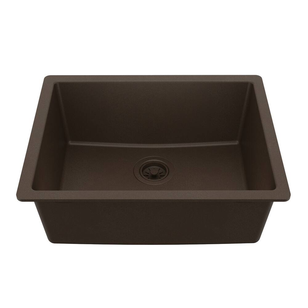 Karran Undermount 24.38 in Single Bowl Quartz Kitchen Sink
