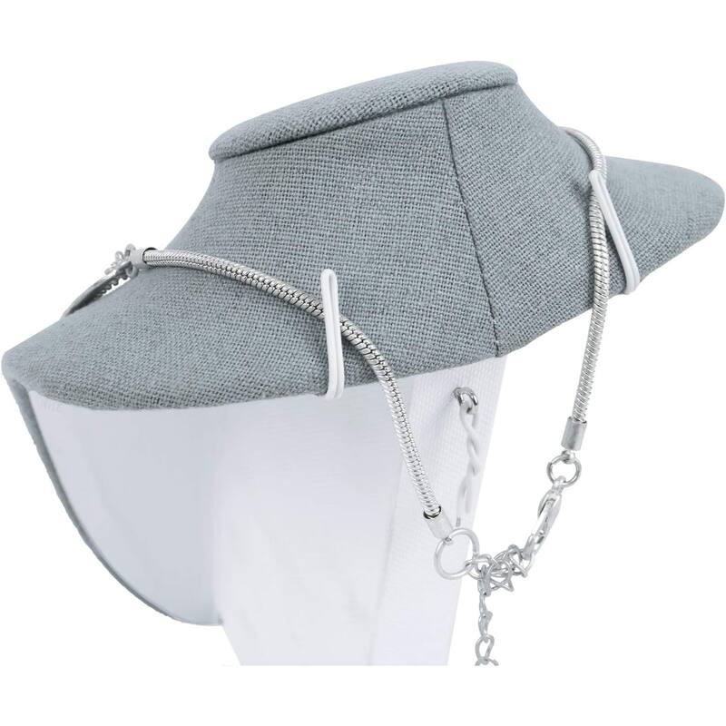 Small Linen Covered Wood Jewelry Display Necklace Chain Jewelry Bust Display Holder Stand - S