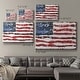 preview thumbnail 4 of 5, Patriotic Collage Flag I Premium Gallery Wrapped Canvas - Ready to Hang