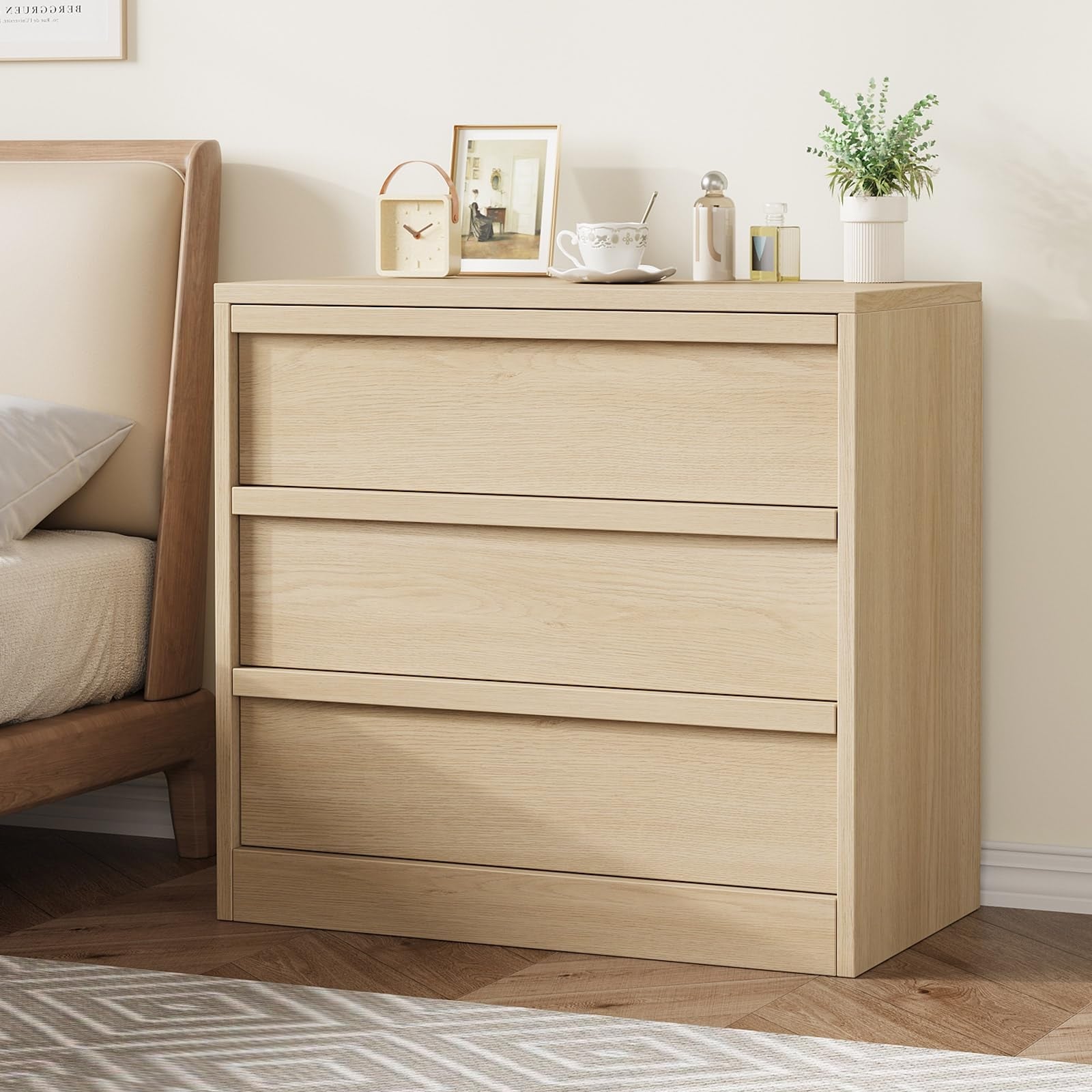 Drawer Dresser for Bedroom, Tall Nightstand Chest of Drawers with Large Storage