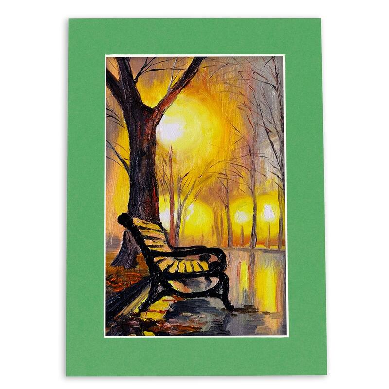8x10 Mat for 11x14 Frame - Precut Mat Board Acid-Free Bright Green 8x10 Photo Matte For a 11x14 Picture Frame