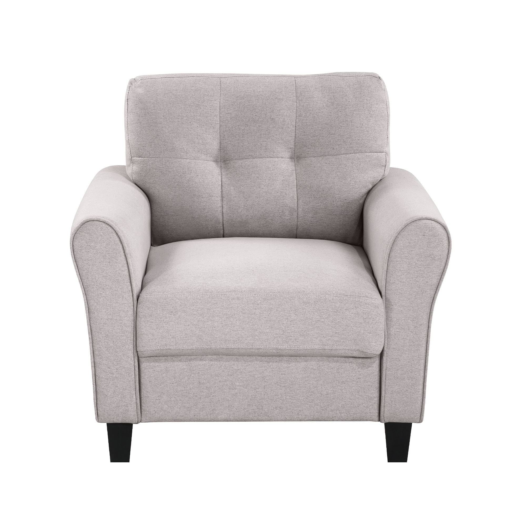 1 Seat Modern Accent Living Room Armchair Linen Upholstered Couch Furniture with Wood Frame & Durable Legs for Home or Office