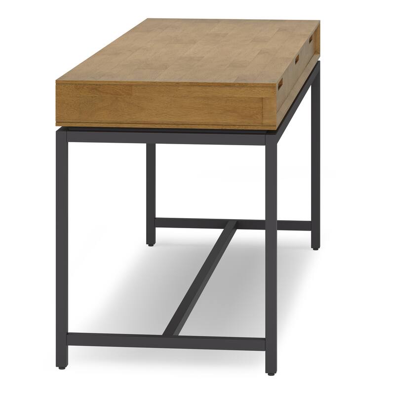 WYNDENHALL Devlin SOLID WOOD Industrial 72 inch Wide Wide Desk