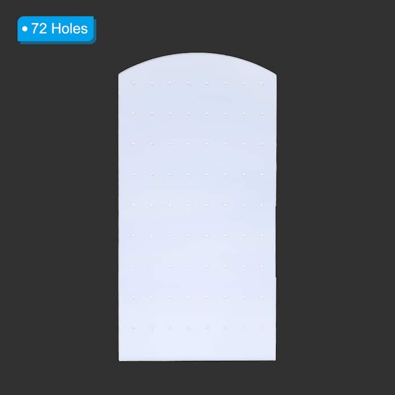Earring Display Stand,Acrylic Earring Holder 72 Hole L Rack, White