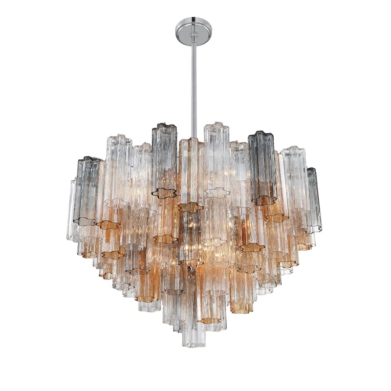 Addis 16 Light Polished Chrome Chandelier - 32"W x 21.5"H x 32"D