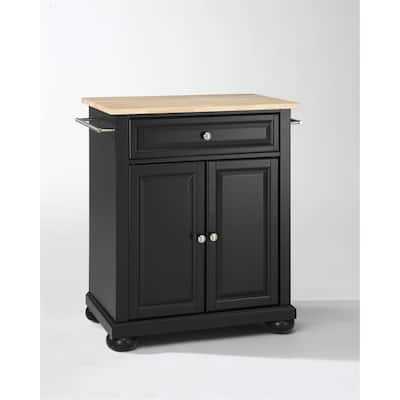 Kitchen Island Cart with Wood Top & Storage - Portable Kitchen Island, Modern Kitchen Furniture