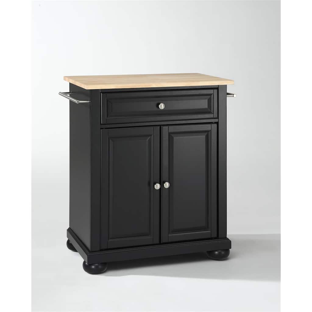 Kitchen Island Cart with Wood Top & Storage - Portable Kitchen Island, Modern Kitchen Furniture
