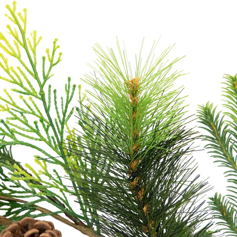 Real Touch™️ Jingle Bells and Pinecones Artificial Christmas Garland - 5' x 10" - Unlit