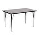 preview thumbnail 1 of 7, 24''W x 48''L Rectangular HP Laminate Activity Table - Adjustable Legs - 48"D x 24"W x 21.25" - 30.25"H Gray