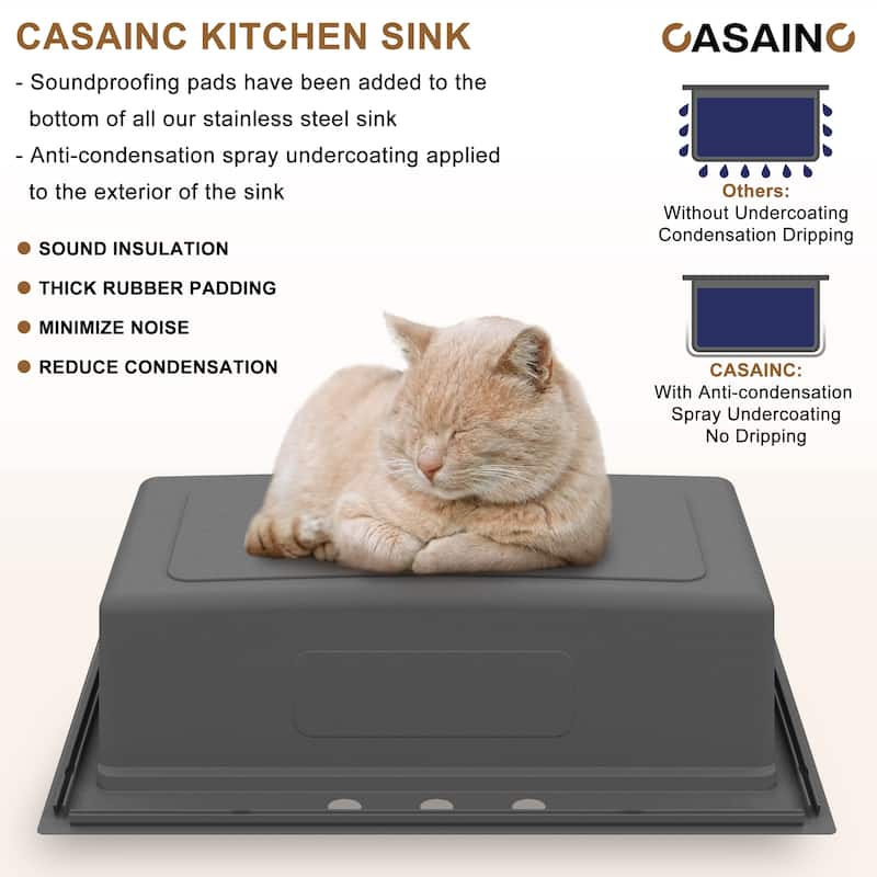 33 in. Drop-in Single Bowl Brushed Stainless Steel Workstation Kitchen Sink with Accessories, cUPC Certified