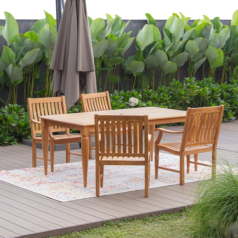 Cambridge Casual Ventura 5-piece Teak Outdoor Dining Set - Natural Teak